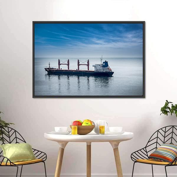 Cargo Freight Ship Panoramic Canvas Wall Art-1 Piece-36" x 12"-Tiaracle