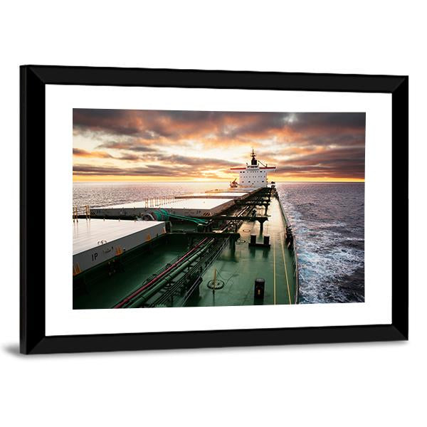 Cargo Ship Underway Viewed From Bow Canvas Wall Art-3 Horizontal-Gallery Wrap-25" x 16"-Tiaracle