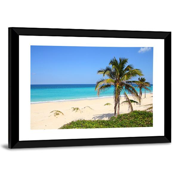 Caribbean Beach Canvas Wall Art-5 Horizontal-Gallery Wrap-22" x 12"-Tiaracle