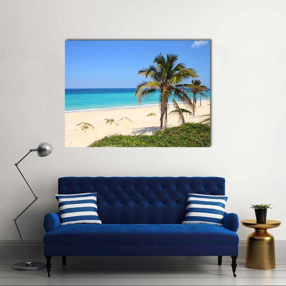 Caribbean Beach Canvas Wall Art-1 Piece-Gallery Wrap-48&quot; x 32&quot;-Tiaracle