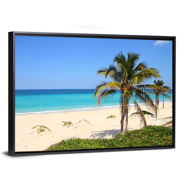 Caribbean Beach Canvas Wall Art-3 Horizontal-Gallery Wrap-25" x 16"-Tiaracle