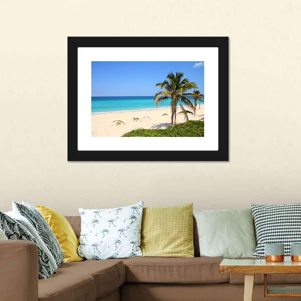 Caribbean Beach Canvas Wall Art-3 Horizontal-Gallery Wrap-25" x 16"-Tiaracle