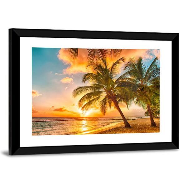 Caribbean Island Of Barbados Panoramic Canvas Wall Art-1 Piece-36" x 12"-Tiaracle