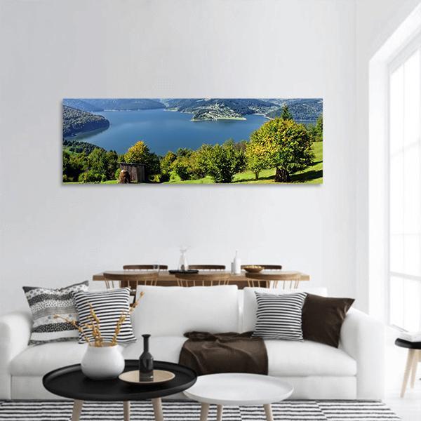 Carpathian Lake Romania Panoramic Canvas Wall Art-1 Piece-36" x 12"-Tiaracle