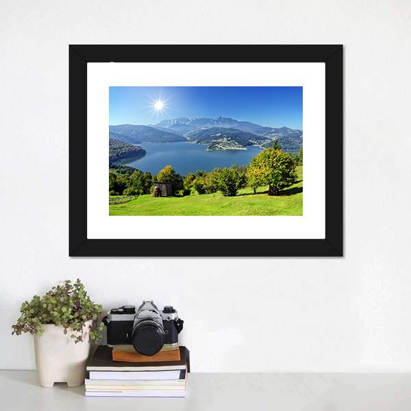 Carpathian Lake Romania Canvas Wall Art-1 Piece-Framed Print-30" x 20"-Tiaracle