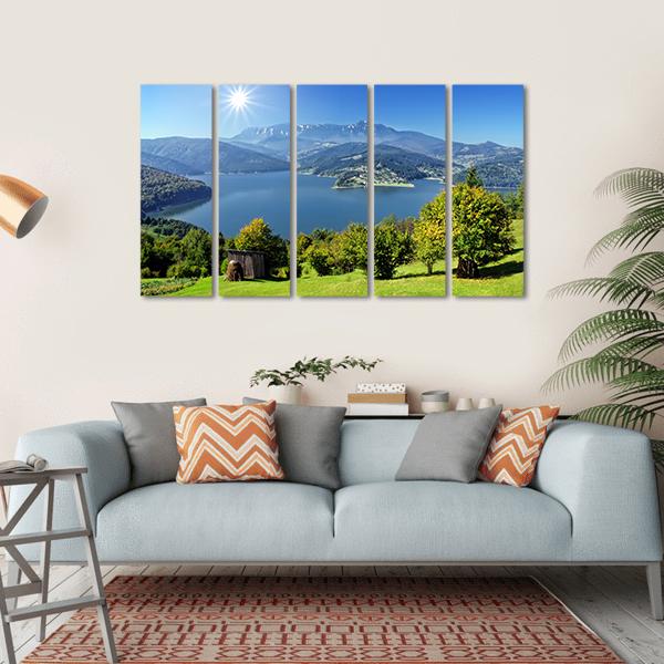 Carpathian Lake Romania Canvas Wall Art-5 Horizontal-Gallery Wrap-22" x 12"-Tiaracle