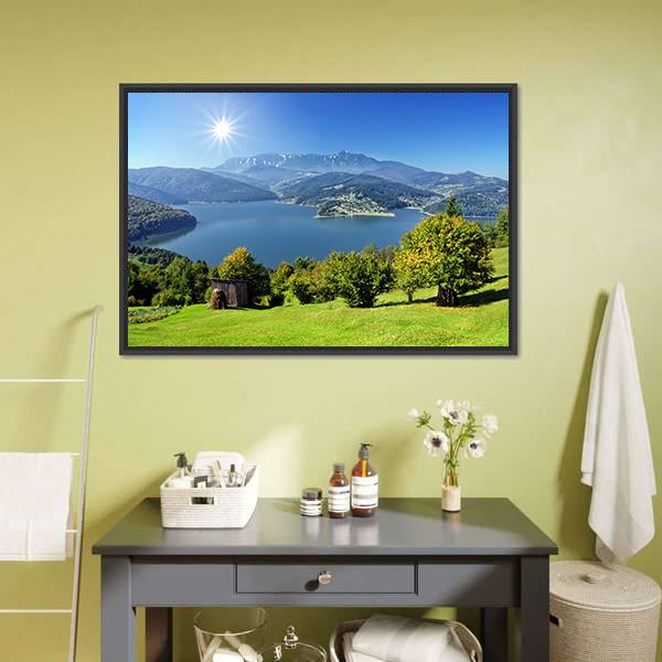 Carpathian Lake Romania Canvas Wall Art-5 Horizontal-Gallery Wrap-22" x 12"-Tiaracle