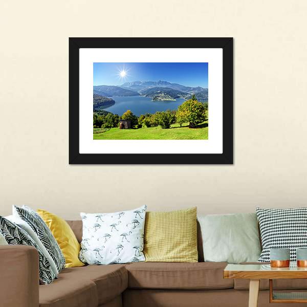 Carpathian Lake Romania Canvas Wall Art-5 Horizontal-Gallery Wrap-22" x 12"-Tiaracle