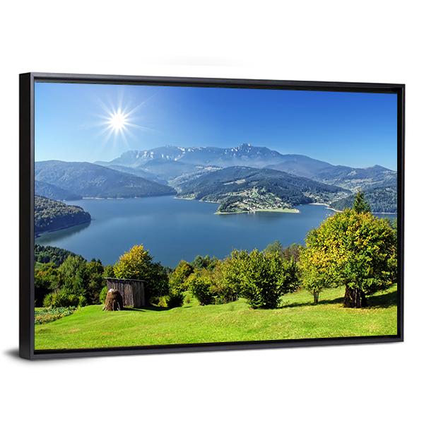 Carpathian Lake Romania Canvas Wall Art-5 Horizontal-Gallery Wrap-22" x 12"-Tiaracle