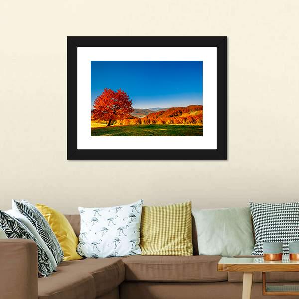 Carpathian Mountains In Autumn Canvas Wall Art-5 Horizontal-Gallery Wrap-22" x 12"-Tiaracle