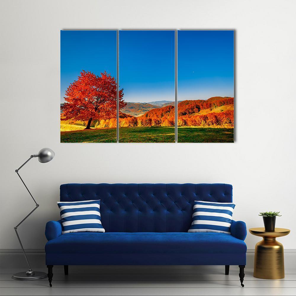 Carpathian Mountains In Autumn Canvas Wall Art-3 Horizontal-Gallery Wrap-37" x 24"-Tiaracle