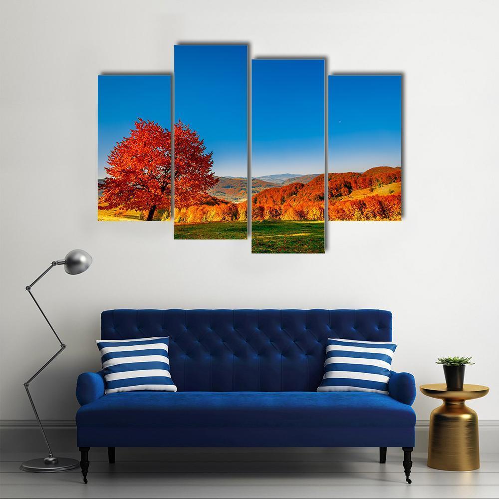 Carpathian Mountains In Autumn Canvas Wall Art-4 Pop-Gallery Wrap-50" x 32"-Tiaracle