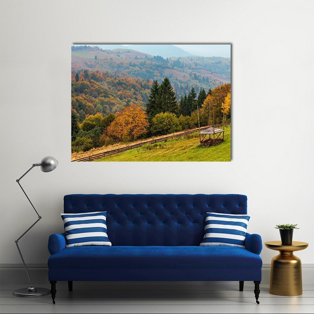 Carpathian Mountains Landscape Ukraine Canvas Wall Art-1 Piece-Gallery Wrap-48" x 32"-Tiaracle