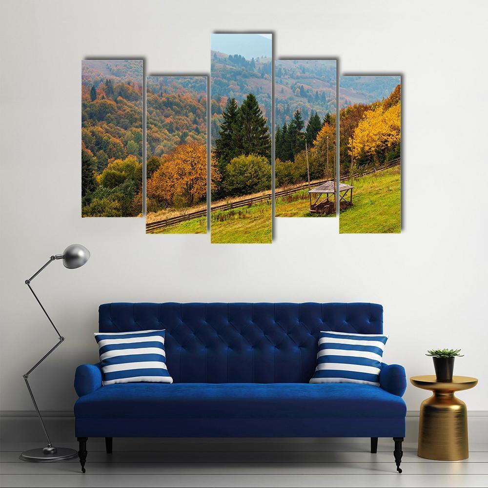 Carpathian Mountains Landscape Ukraine Canvas Wall Art-5 Pop-Gallery Wrap-47" x 32"-Tiaracle