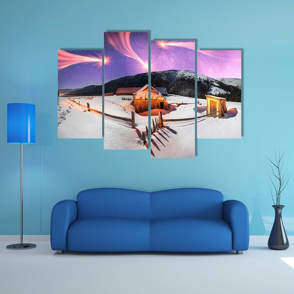 Carpathian Unique Hrebet Canvas Wall Art-4 Pop-Gallery Wrap-50&quot; x 32&quot;-Tiaracle