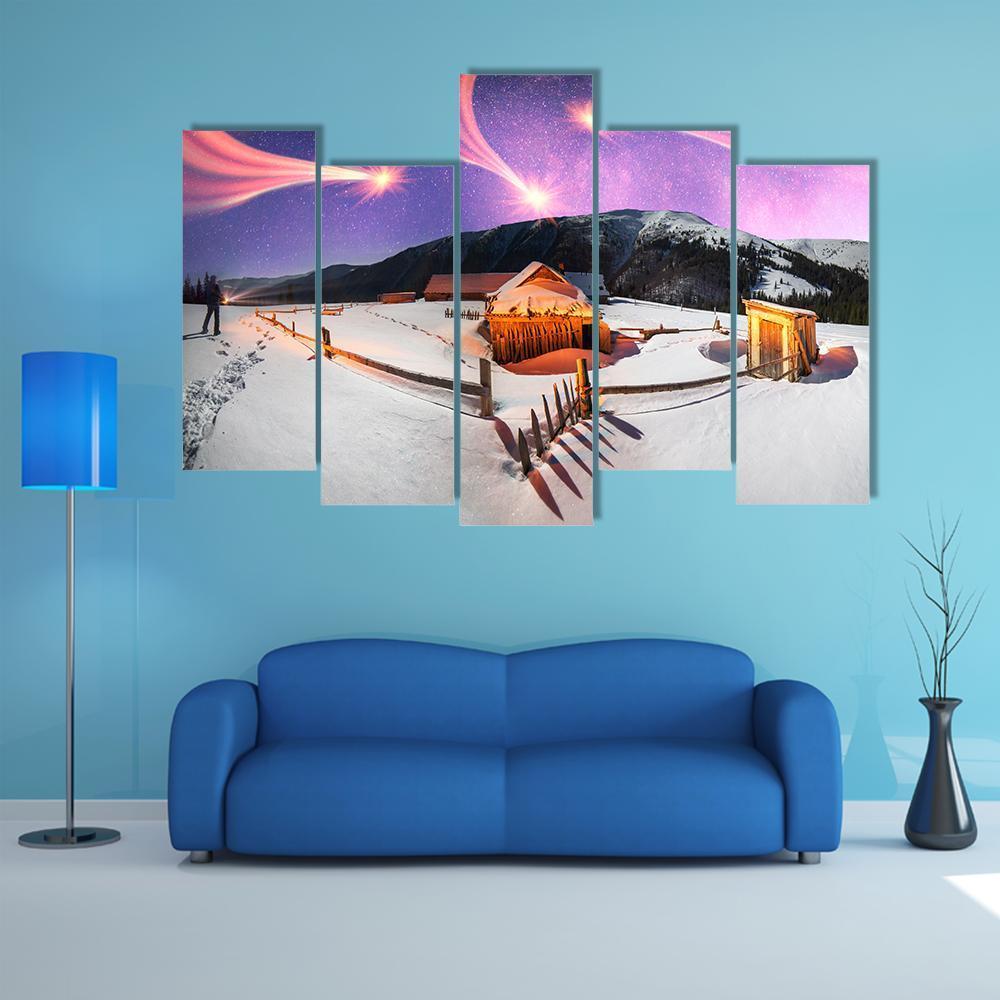 Carpathian Unique Hrebet Canvas Wall Art-5 Pop-Gallery Wrap-47&quot; x 32&quot;-Tiaracle