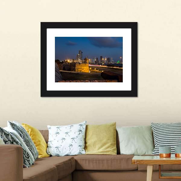Cartagena's Colonial Wall Canvas Wall Art-3 Horizontal-Gallery Wrap-25" x 16"-Tiaracle