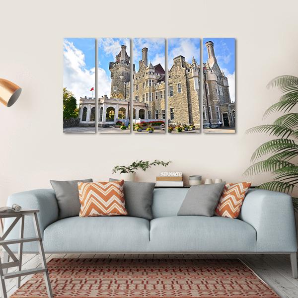 Casa Loma In Toronto Canada Canvas Wall Art-5 Horizontal-Gallery Wrap-22" x 12"-Tiaracle