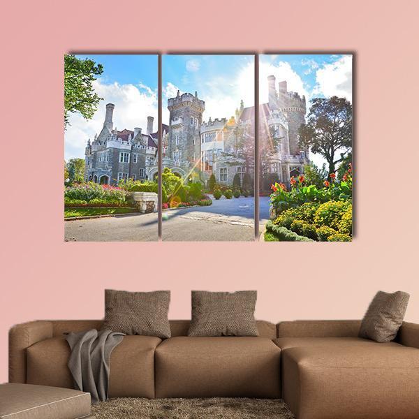 Casa Loma Toronto Canvas Wall Art-3 Horizontal-Gallery Wrap-37" x 24"-Tiaracle