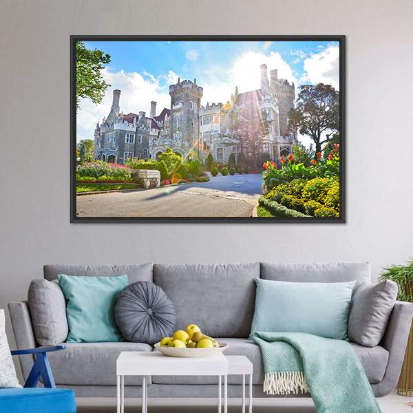 Casa Loma Toronto Canvas Wall Art-1 Piece-Floating Frame-24" x 16"-Tiaracle