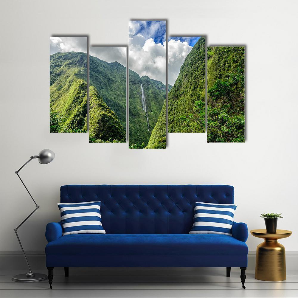 Cascade Blanche Canvas Wall Art-5 Pop-Gallery Wrap-47" x 32"-Tiaracle