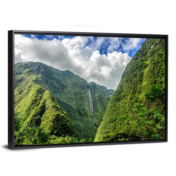 Cascade Blanche Canvas Wall Art-3 Horizontal-Gallery Wrap-25" x 16"-Tiaracle