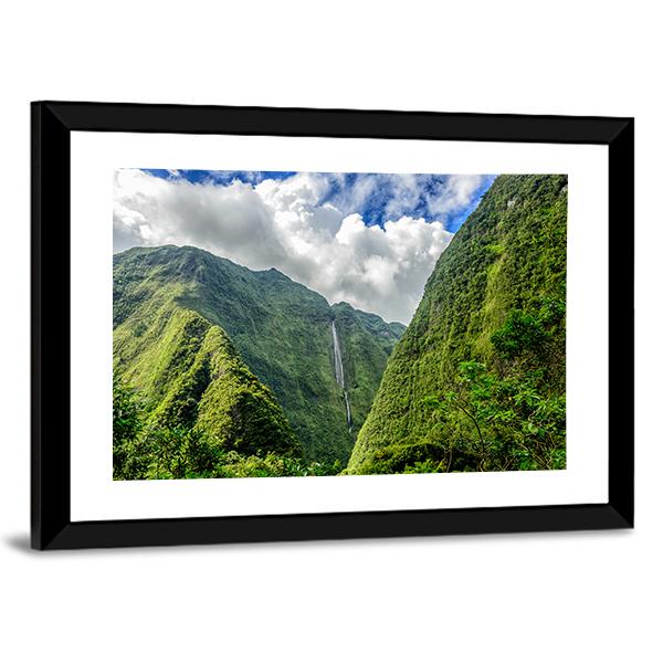 Cascade Blanche Canvas Wall Art-3 Horizontal-Gallery Wrap-25" x 16"-Tiaracle