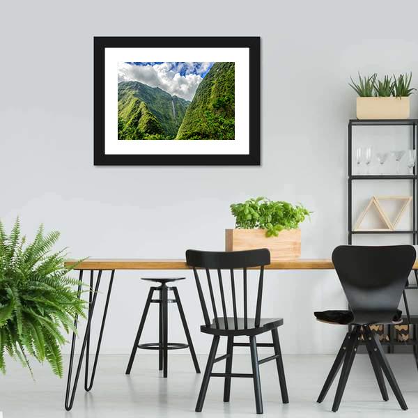 Cascade Blanche Canvas Wall Art-3 Horizontal-Gallery Wrap-25" x 16"-Tiaracle