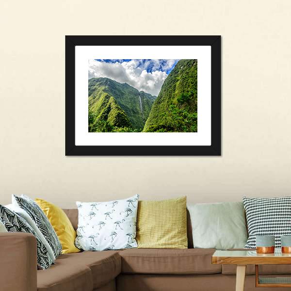 Cascade Blanche Canvas Wall Art-3 Horizontal-Gallery Wrap-25" x 16"-Tiaracle