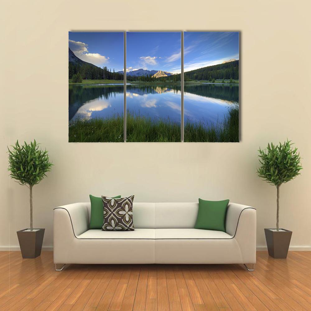 Cascade Ponds Canvas Wall Art-3 Horizontal-Gallery Wrap-37" x 24"-Tiaracle