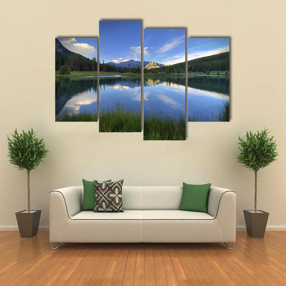 Cascade Ponds Canvas Wall Art-4 Pop-Gallery Wrap-50" x 32"-Tiaracle