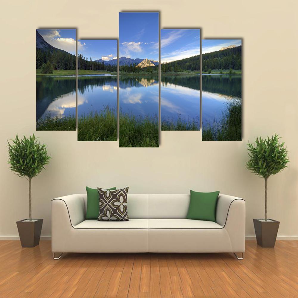 Cascade Ponds Canvas Wall Art-5 Pop-Gallery Wrap-47" x 32"-Tiaracle