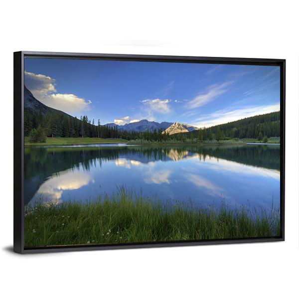Cascade Ponds Canvas Wall Art-3 Horizontal-Gallery Wrap-25" x 16"-Tiaracle
