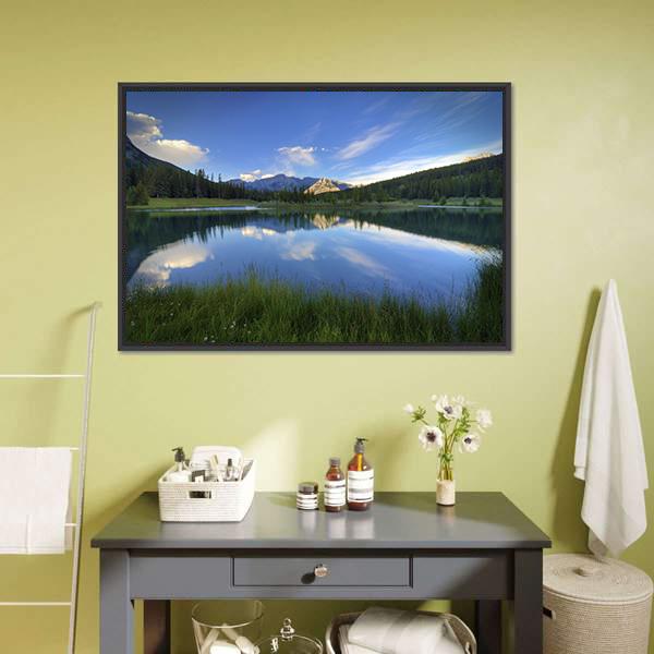 Cascade Ponds Canvas Wall Art-3 Horizontal-Gallery Wrap-25" x 16"-Tiaracle