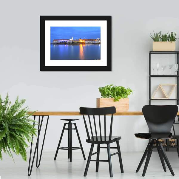 Casco Viejo In Twilight Panoramic Canvas Wall Art-1 Piece-36" x 12"-Tiaracle