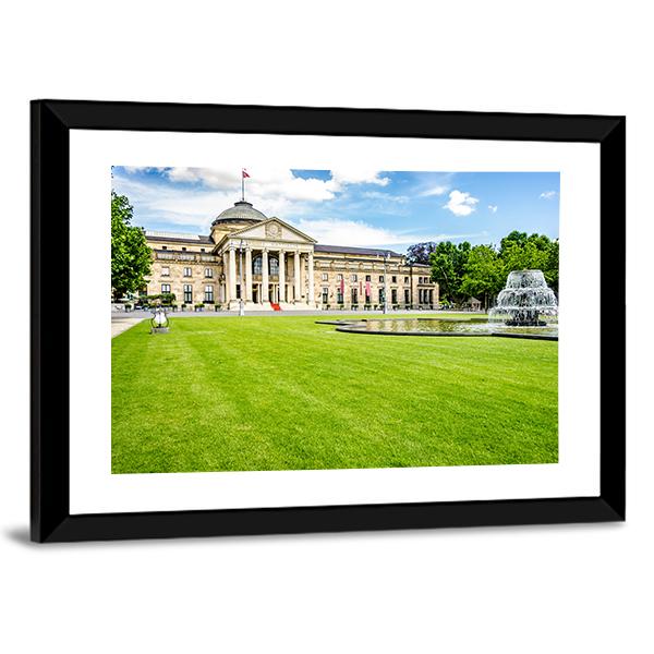 Casino Kurhaus Of Wiesbaden Canvas Wall Art-3 Horizontal-Gallery Wrap-25" x 16"-Tiaracle