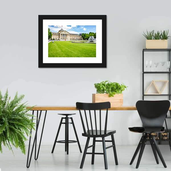 Casino Kurhaus Of Wiesbaden Canvas Wall Art-3 Horizontal-Gallery Wrap-25" x 16"-Tiaracle