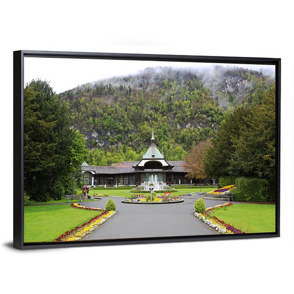 Casino Kursaal In Interlaken Canvas Wall Art-3 Horizontal-Gallery Wrap-25" x 16"-Tiaracle