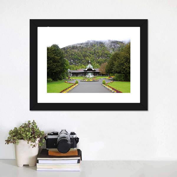 Casino Kursaal In Interlaken Canvas Wall Art-1 Piece-Framed Print-20" x 16"-Tiaracle