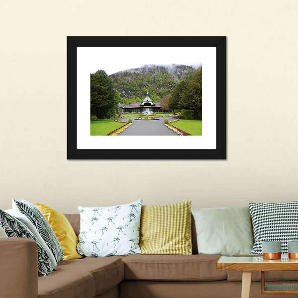 Casino Kursaal In Interlaken Canvas Wall Art-3 Horizontal-Gallery Wrap-25" x 16"-Tiaracle