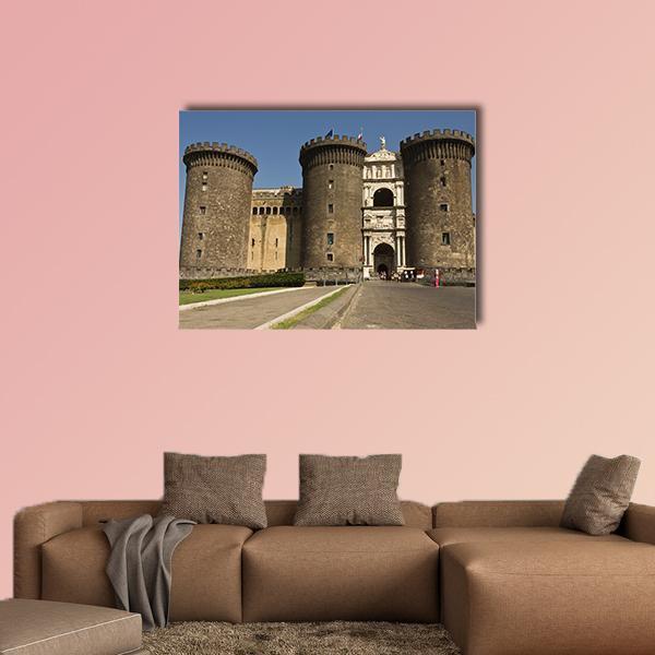 Castel Dell Ovo Canvas Wall Art-1 Piece-Gallery Wrap-48" x 32"-Tiaracle
