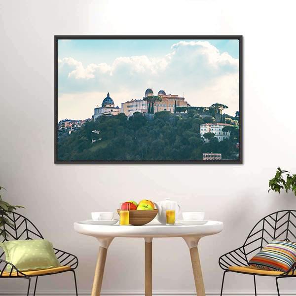 Castel Gandolfo Italy Canvas Wall Art-3 Horizontal-Gallery Wrap-25" x 16"-Tiaracle
