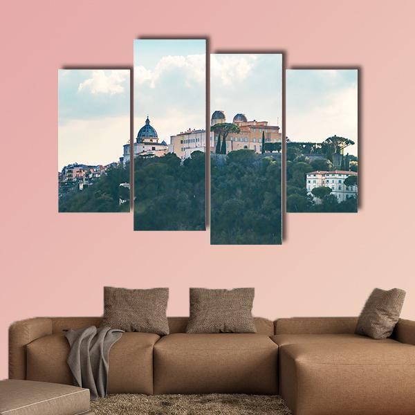 Castel Gandolfo Italy Canvas Wall Art-4 Pop-Gallery Wrap-50" x 32"-Tiaracle