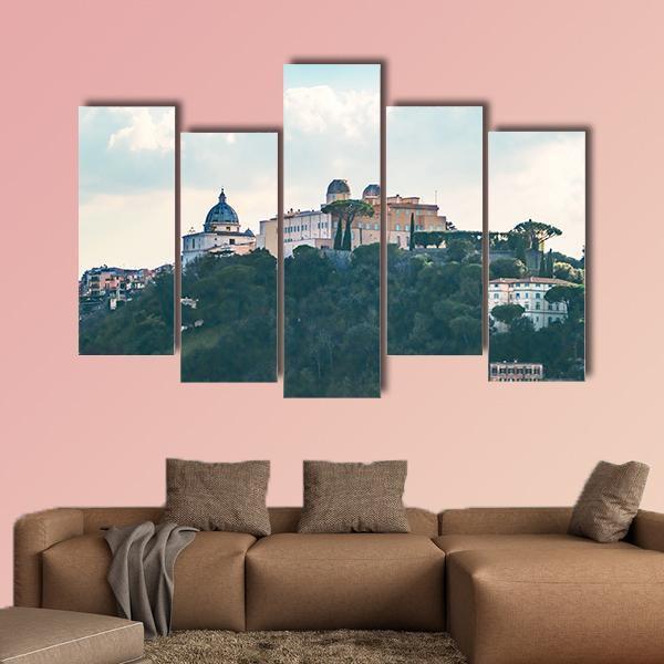 Castel Gandolfo Italy Canvas Wall Art-5 Pop-Gallery Wrap-47" x 32"-Tiaracle