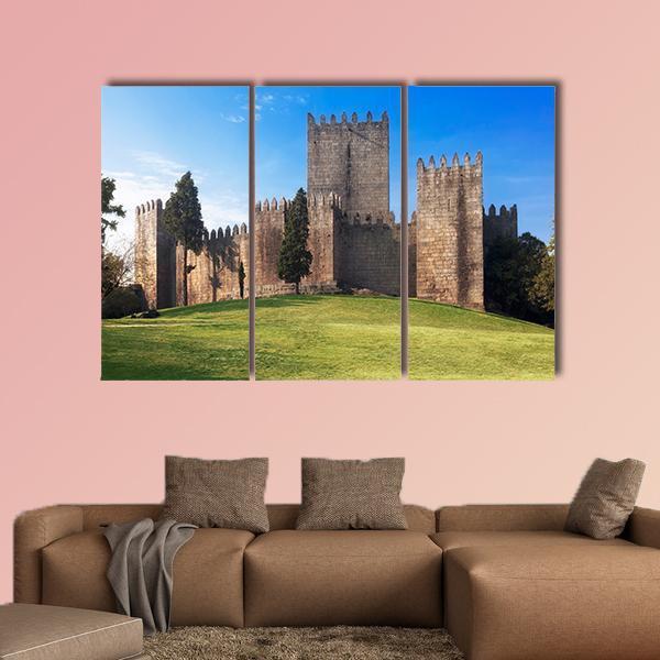 Castelo de Guimaraes Canvas Wall Art-3 Horizontal-Gallery Wrap-37" x 24"-Tiaracle