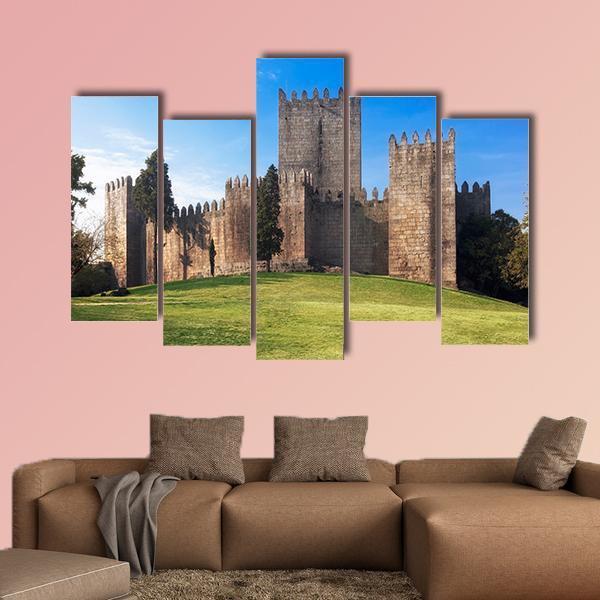 Castelo de Guimaraes Canvas Wall Art-5 Pop-Gallery Wrap-47" x 32"-Tiaracle