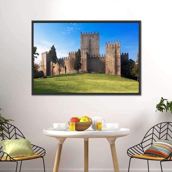 Castelo de Guimaraes Canvas Wall Art-3 Horizontal-Gallery Wrap-25" x 16"-Tiaracle