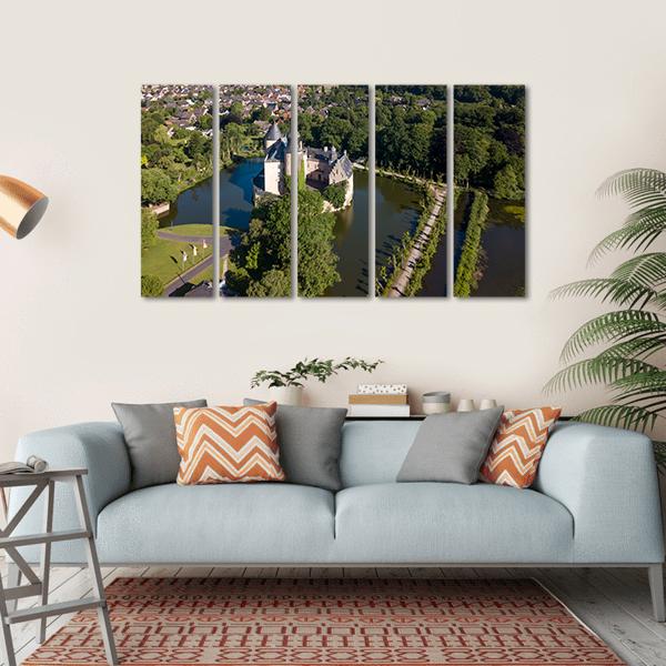 Castle Gemen Canvas Wall Art-5 Horizontal-Gallery Wrap-22" x 12"-Tiaracle