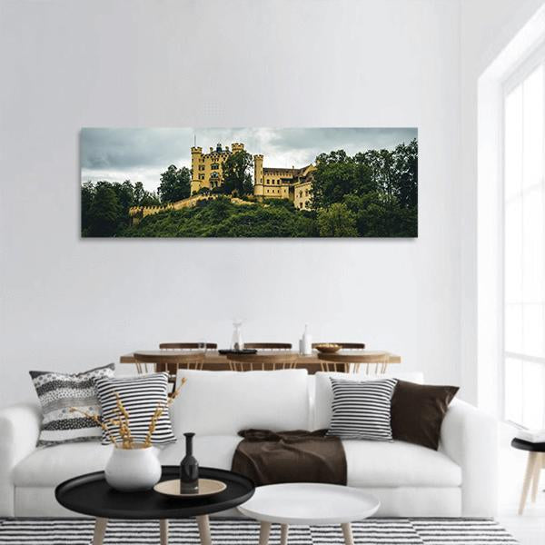 Castle In Bavaria Panoramic Canvas Wall Art-3 Piece-25" x 08"-Tiaracle