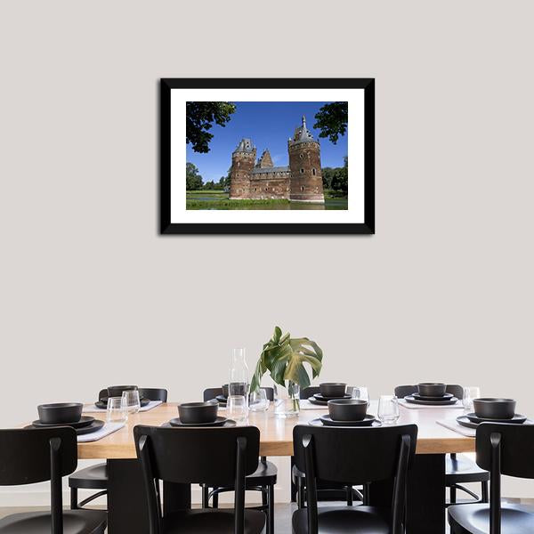 Castle in Beersel Canvas Wall Art-5 Horizontal-Gallery Wrap-22" x 12"-Tiaracle
